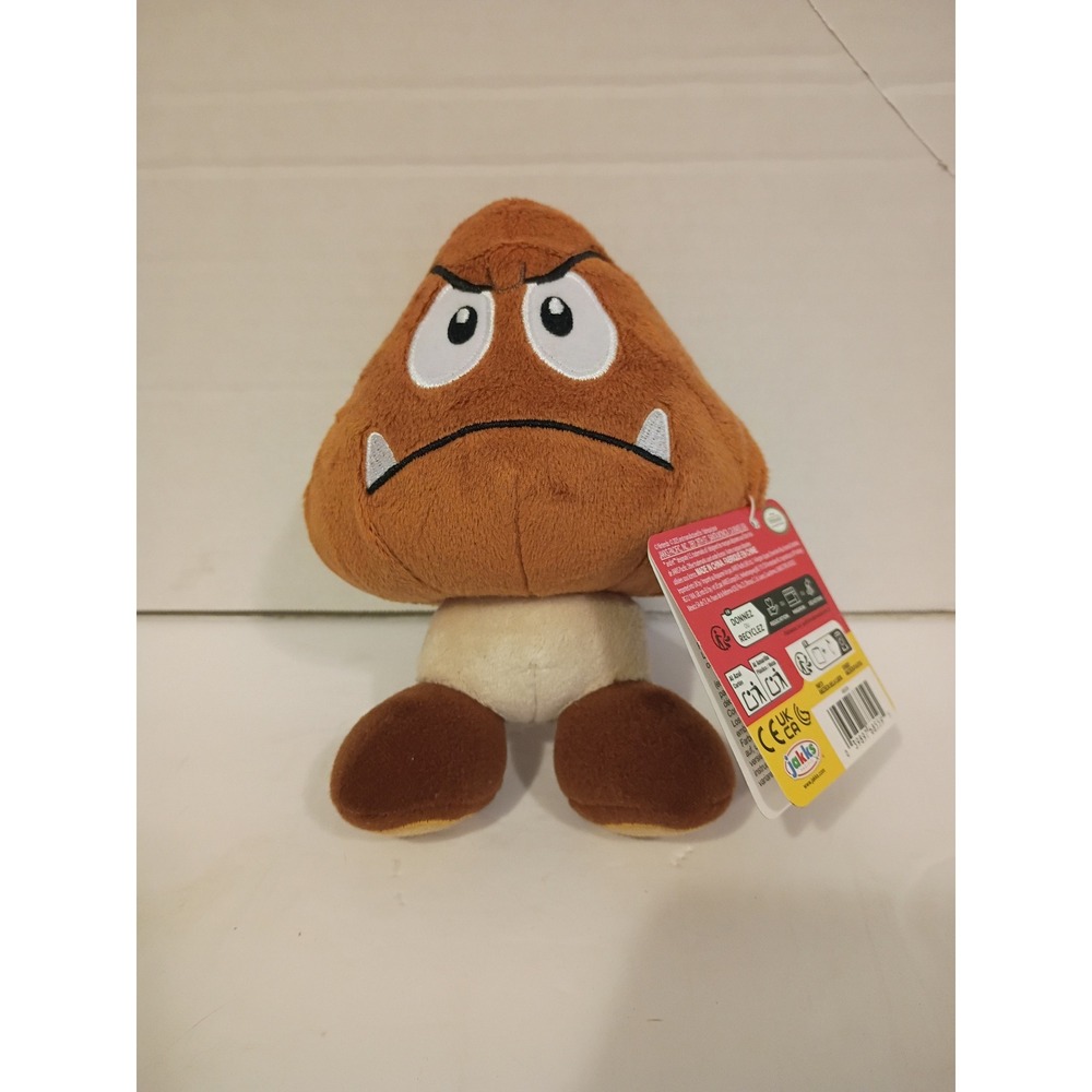Jakks‎ Pacific Super Mario Goomba Plush Brown Nintendo Collectible Toy NWT